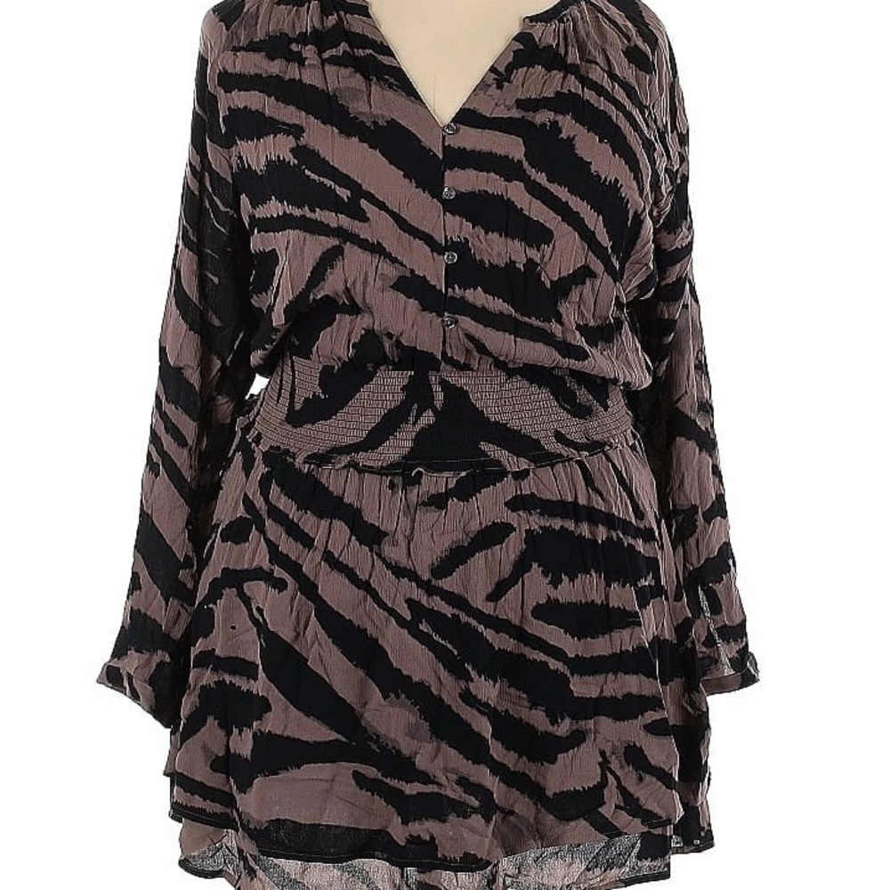 LAST CHANCE donating 1/12 animal Print Rails Dress black & brown